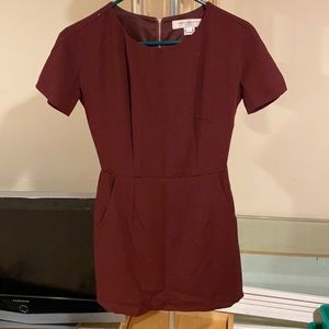 French connection Maroon/ burgundy tailored dress